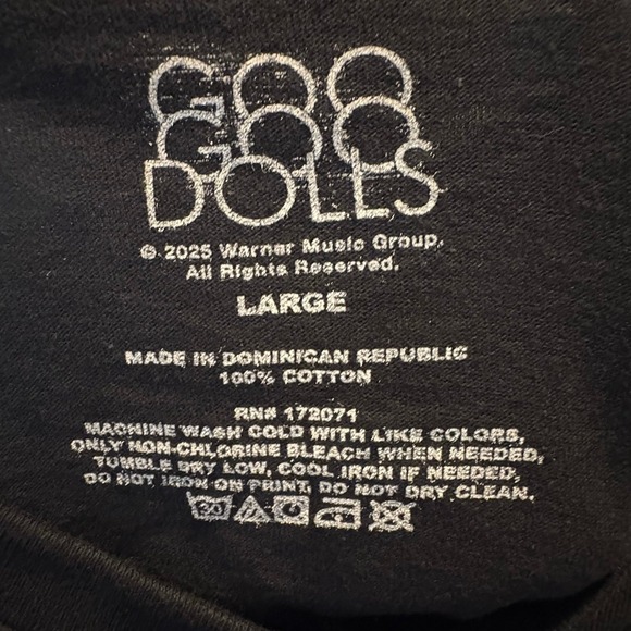Goo Goo Dolls Iris Eye Graphic T-Shirt Large Black 90s Alt Rock Band Tee 2025 - Picture 3 of 3